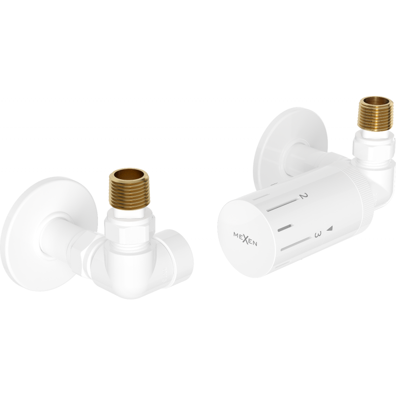 Mexen G05 axial thermostatic set with R cover, white - W903-958-904-20