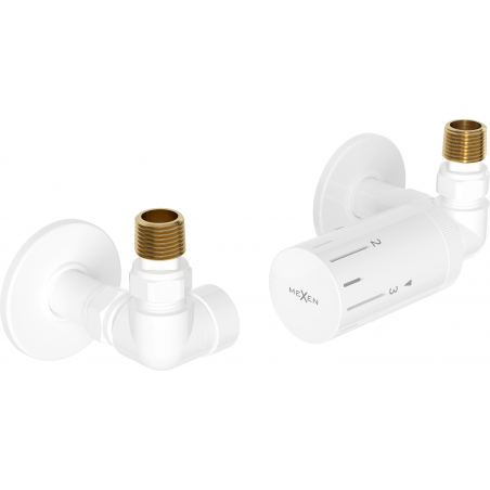 Mexen G05 axial thermostatic set with R cover, white - W903-958-904-20