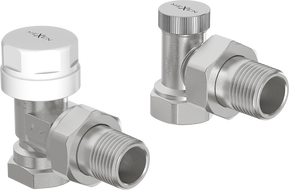 Mexen angular radiator valves, nickel - W913-012-01