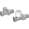 Mexen straight radiator valves, nickel - W914-012-01