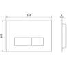 Mexen Fenix 13 Flush Button Slim, Glossy White - 601300