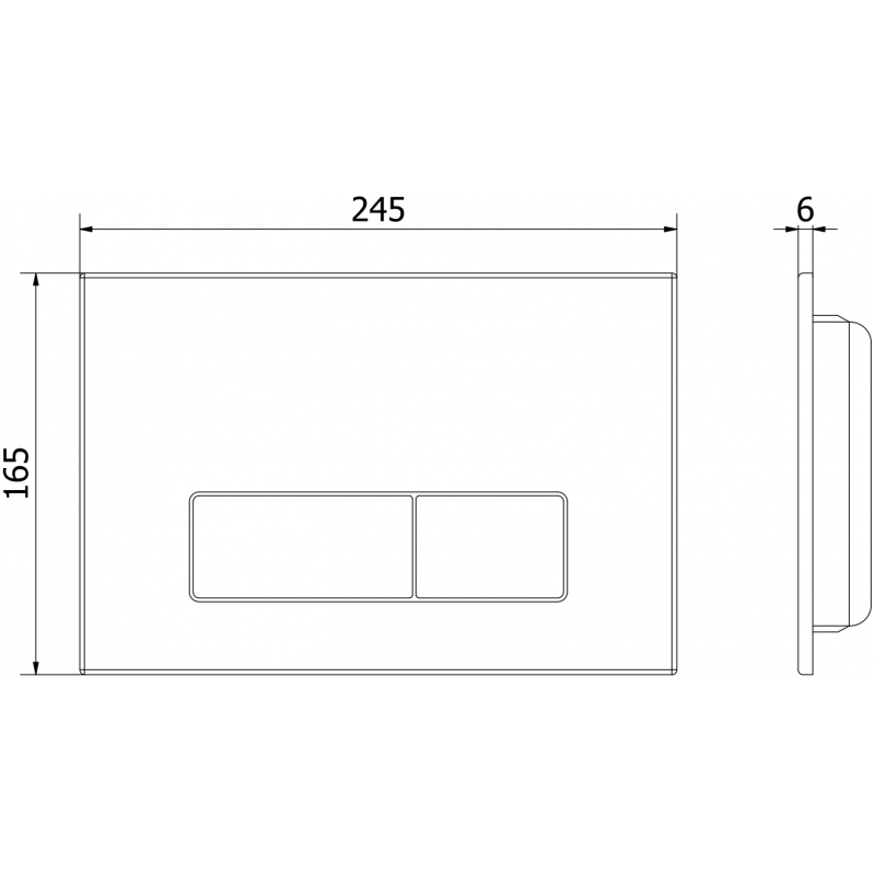 Mexen Fenix 13 Slim flush button, matte white - 601320