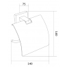 Mexen Arno toilet roll holder, Rose gold - 7020733-60