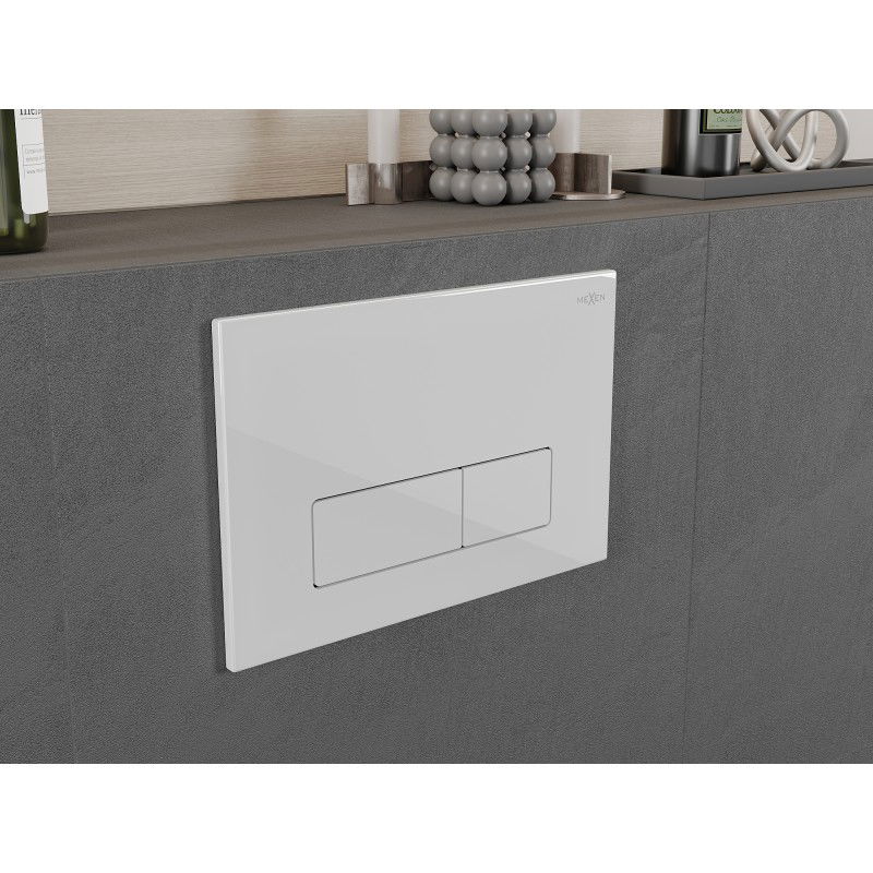 Mexen Fenix 13 flush button Slim, glossy white - 601300
