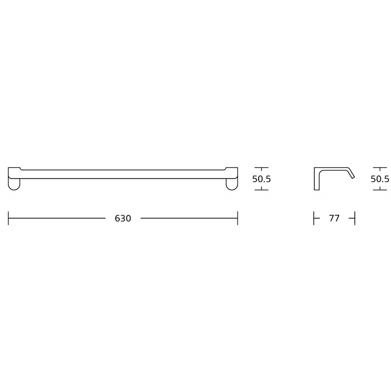 Mexen Lea towel rack, chrome - 7026024-00