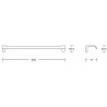 Mexen Lea towel rack, gold - 7026024-50