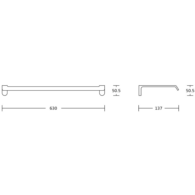 Mexen Lea double towel rack, black - 7026025-70