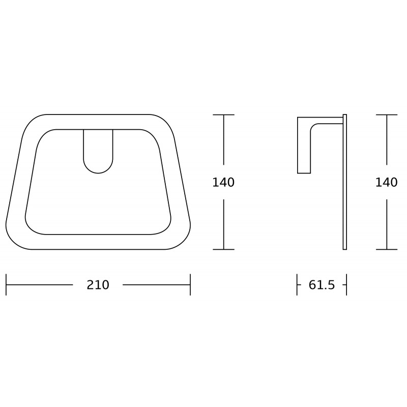 Mexen Lea towel rack, chrome - 7026032-00