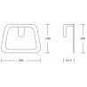 Mexen Lea towel rack, chrome - 7026032-00