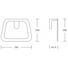 Mexen Lea towel rack, gold - 7026032-50