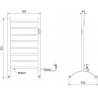 Mexen Oso electric heater 2-in-1 free-standing 910 x 500 mm, 200 W, white - W304-0910-500-00-20