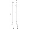 Mexen Pino electric heater with towel racks 1405 x 32 mm, 75 W, white - W301-1405-032-00-20
