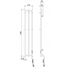 Mexen Pino electric heater with towel hangers 1405 x 242 mm, 200 W, white - W301-1405-242-00-20