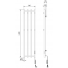 Mexen Pino electric radiator with towel rails 1405 x 347 mm, 250 W, black - W301-1405-347-00-70