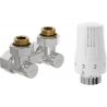 Mexen G01 thermostatic two-pipe set DN50, angled 1/2"x16 mm, nickel - W911-016-918-01