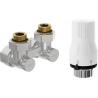 Mexen G02 dual-pipe thermostatic set DN50, angled 1/2"x16 mm, nickel - W911-016-928-01
