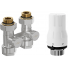 Mexen G02 dual-pipe thermostatic set DN50, straight 1/2"x16 mm, nickel - W912-016-928-01