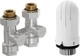 Mexen G03 DN50 Two-pipe Thermostatic Set, Straight 1/2"x16 mm, Nickel - W912-016-938-01