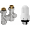 Mexen G04 DN50 two-pipe thermostatic set, straight 1/2"x16 mm, nickel - W912-016-948-01