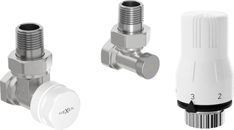 Mexen G02 Thermostatic Set, Corner, Nickel - W913-012-928-01