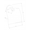 Mexen Remo toilet roll holder, Black - 7050733-70