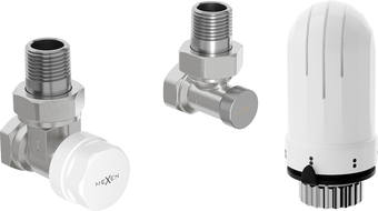 Mexen G03 thermostatic set angled, nickel - W913-012-938-01