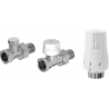 Mexen G01 Straight Thermostatic Set, Nickel - W914-012-918-01