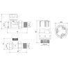 Mexen G02 straight thermostatic set, nickel - W914-012-928-01
