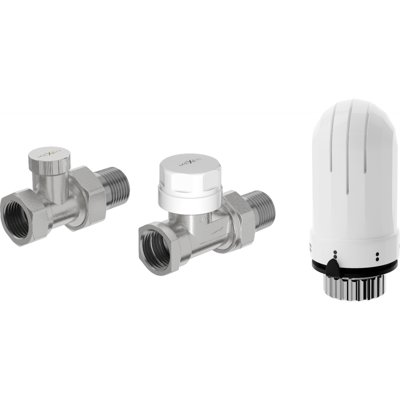 Mexen G03 straight thermostatic set, nickel - W914-012-938-01