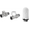 Mexen G03 straight thermostatic set, nickel - W914-012-938-01