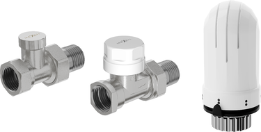 Mexen G03 straight thermostatic set, nickel - W914-012-938-01