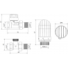 Mexen G03 straight thermostatic set, nickel - W914-012-938-01