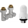Mexen G04 dual-pipe thermostatic kit DN50, straight 1/2"x3/4", nickel - W912-012-948-01