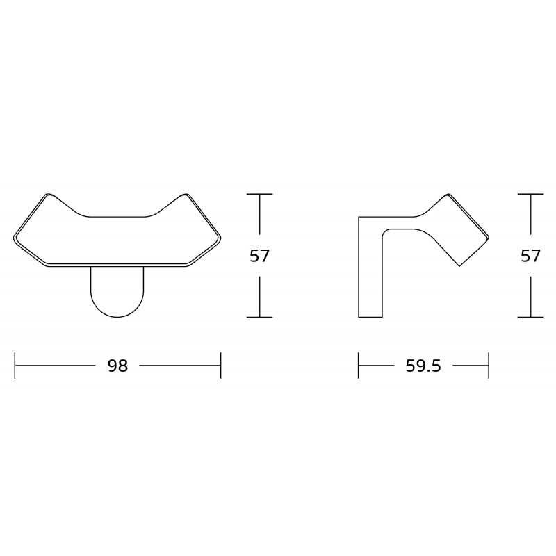 Mexen Lea double towel hook, gold - 7026035-50