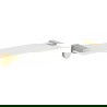 Mexen Lea hanging glass shelf, Gold - 7026037-50