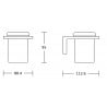 Mexen Lea toothbrush holder, gold - 7026038-50
