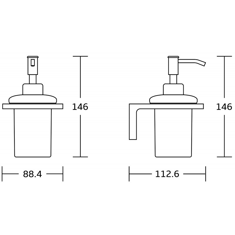Mexen Lea soap dispenser, black - 70260388-70