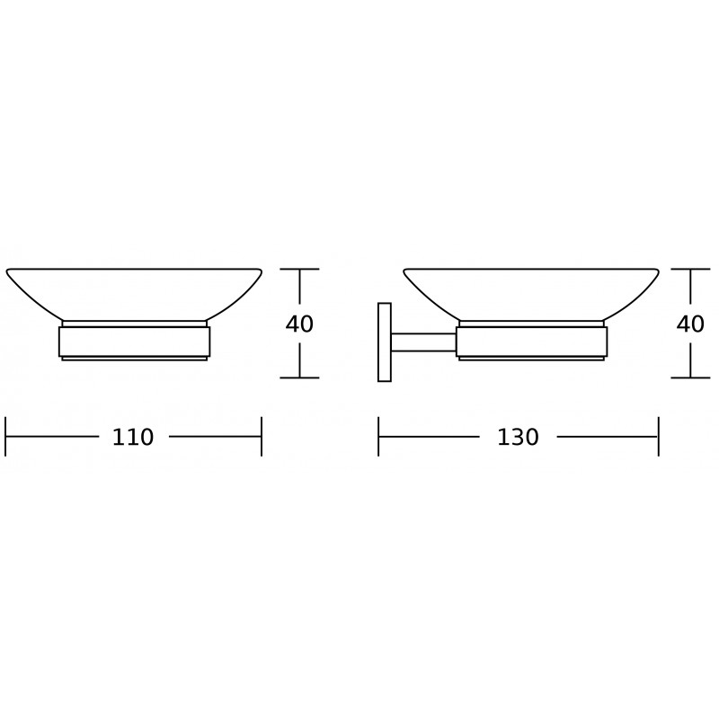 Mexen Lea Soap Dish, Chrome - 7026039-00