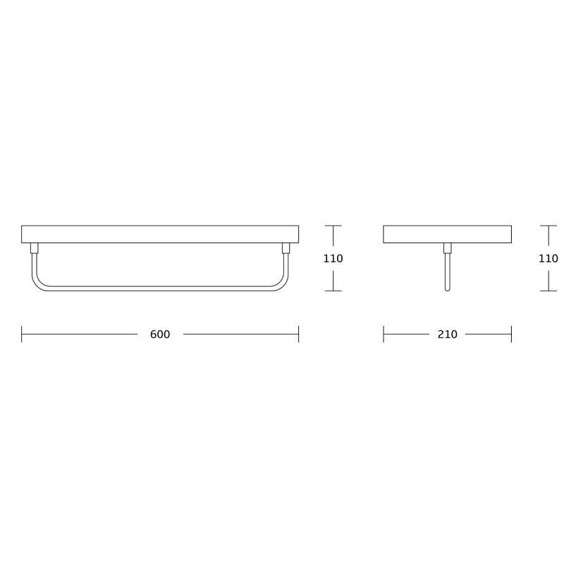 Mexen Pavo towel shelf, chrome - 7030420-00
