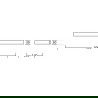 Mexen Pavo hanging glass shelf, Chrome - 7030437-00