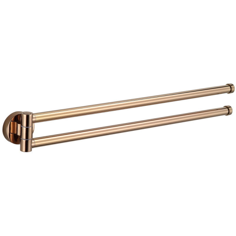 Mexen Remo double swivel towel rack, Rose gold - 70507255-60