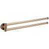 Mexen Remo double swivel towel rail, rose gold - 70507255-60