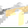 Mexen Alfa, white/gold shower mixer tap - 745740-25