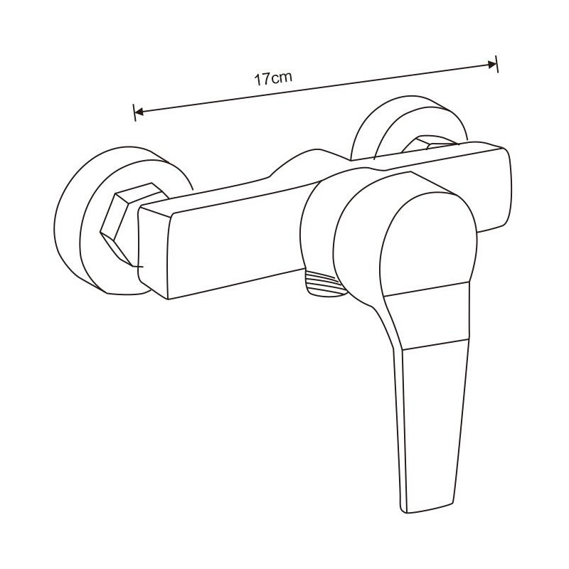 Mexen Caro shower faucet, black - 746640-70