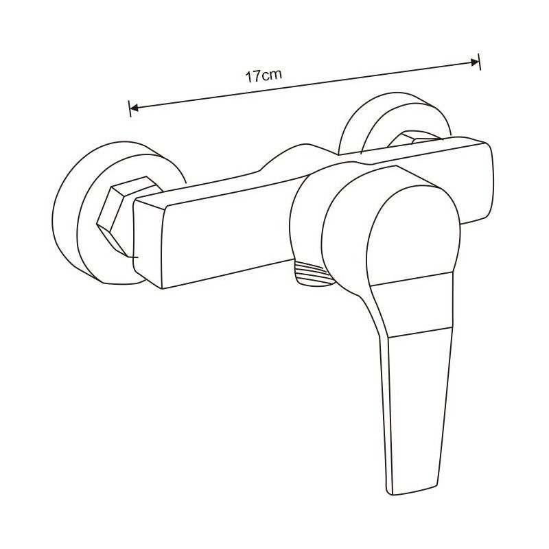 Mexen Caro shower tap, black - 746640-70