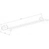 Mexen Remo double towel rack, White - 7050725-20