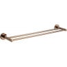 Mexen Remo double towel hook, rose gold - 7050725-60