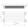Mexen CCL33 Flat Panel Radiator Line 400 x 1300 mm, Central Bottom Connection, 2056 W, Anthracite - W6C33L-040-130-66
