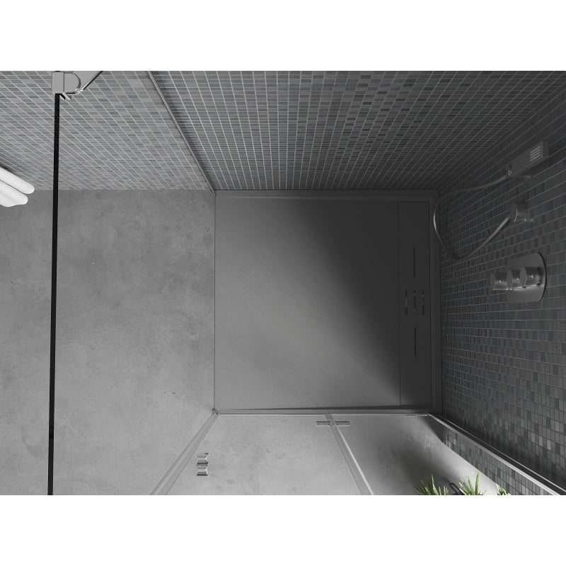 Mexen Amon square shower tray SMC 80 x 80 cm, grey - 4F618080