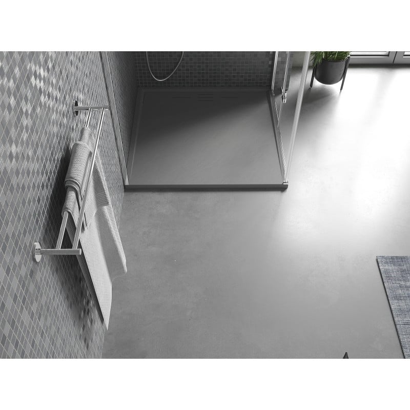 Mexen Amon square shower tray SMC 80 x 80 cm, grey - 4F618080